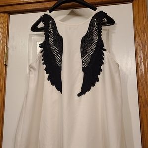 Buffalo David Bitton sleeveless blouse with wings